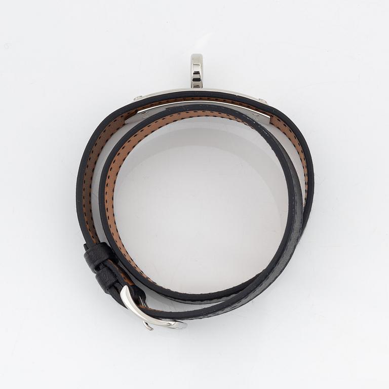 Hermès, a black leather bracelet 'Kelly', special order 2004.