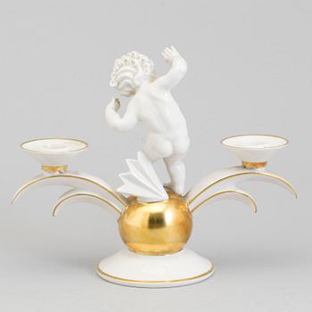 KARL TUTTER, kandelaber, porslin, Hutschenreuther, Tyskland.