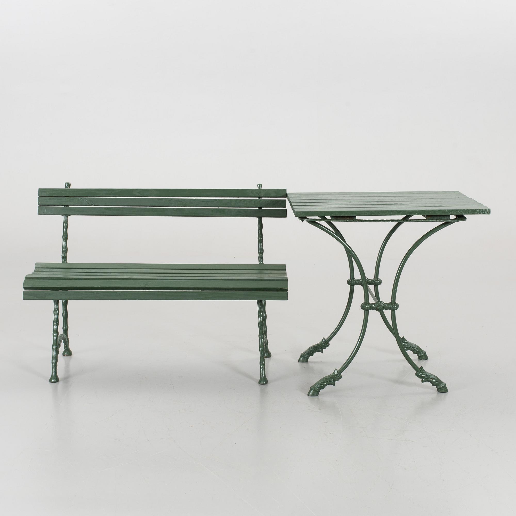 TRÄDGÅRDSMÖBLER, 2 delar, 1900-tal,