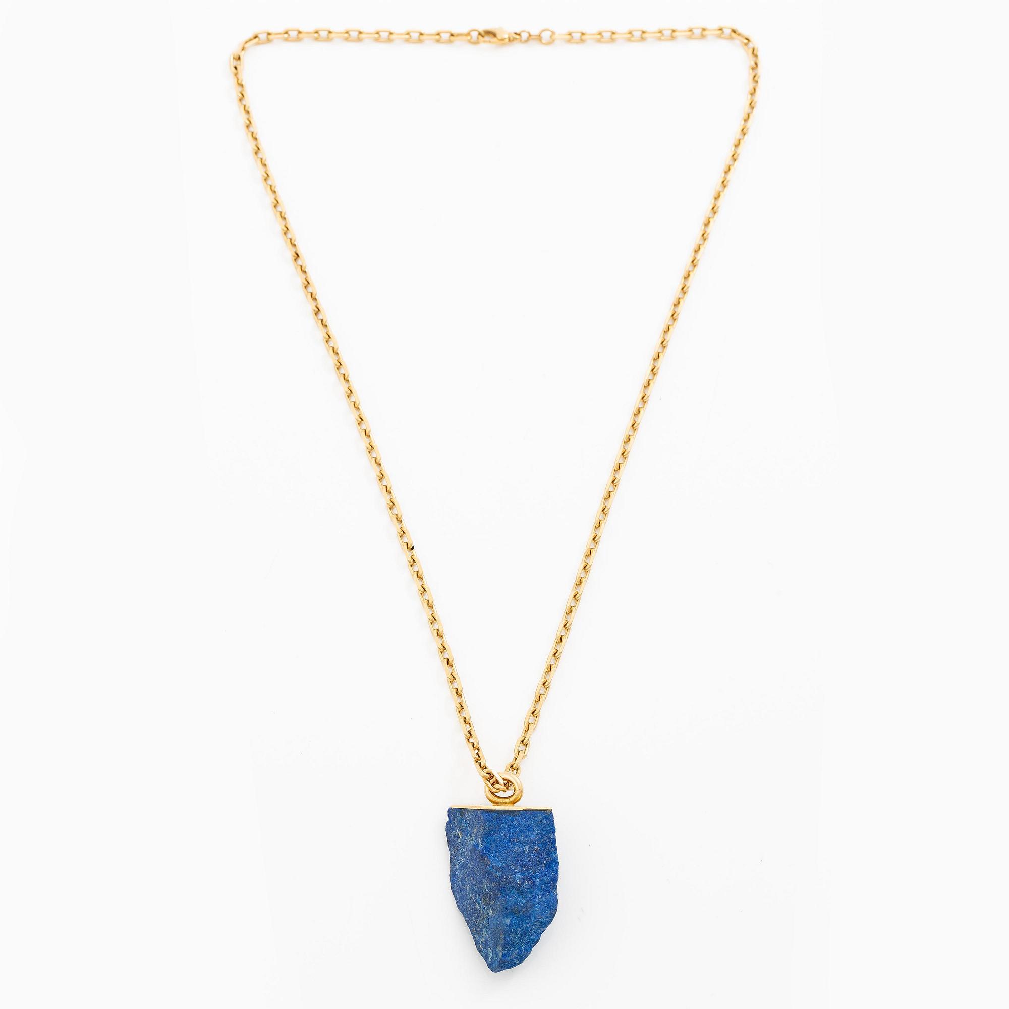 Kristian Nilsson, hänge 18K guld och lapis lazuli.