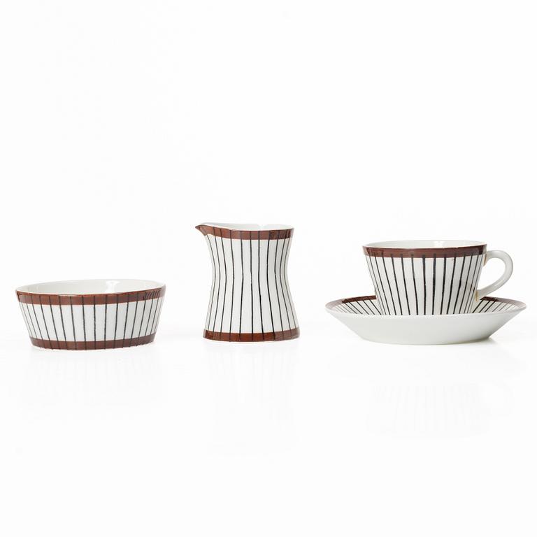 Stig Lindberg, Coffee service, 16 pieces, porcelain, “Spisa Ribb”, Gustavsberg.