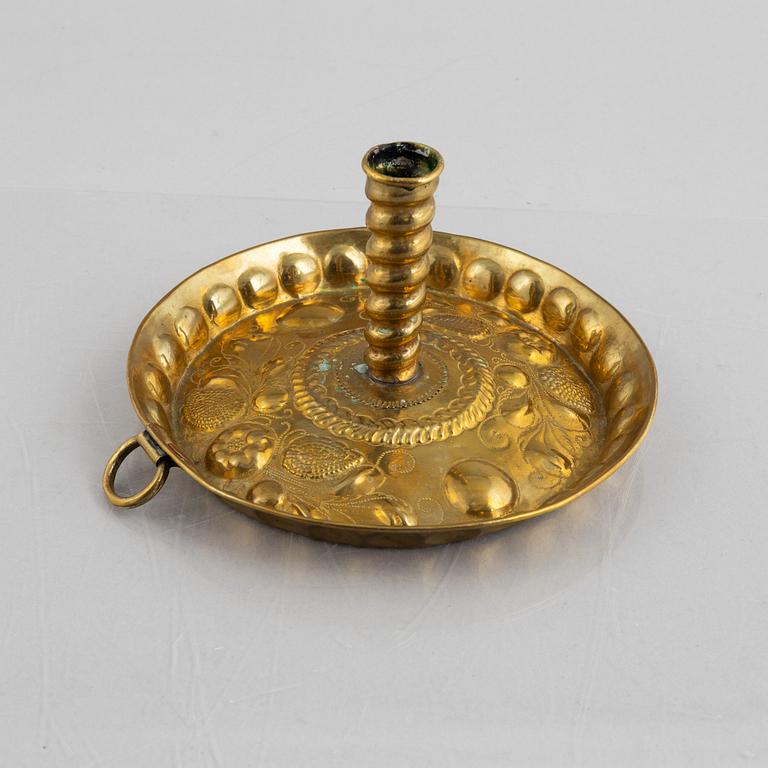 Ljusplåt / Ljusstake, Sverige, omkring år 1700, Barock.