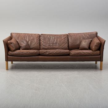 A 'Cromwell' leather sofa by Arne Norell, late 20th century.