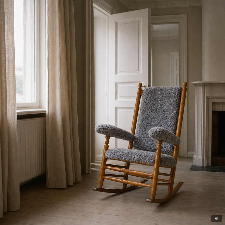 Rocking chair, Nesto, Nässjö chair factory, model 295, second half of the 20th century, so-called Kennedy rocking chair.
