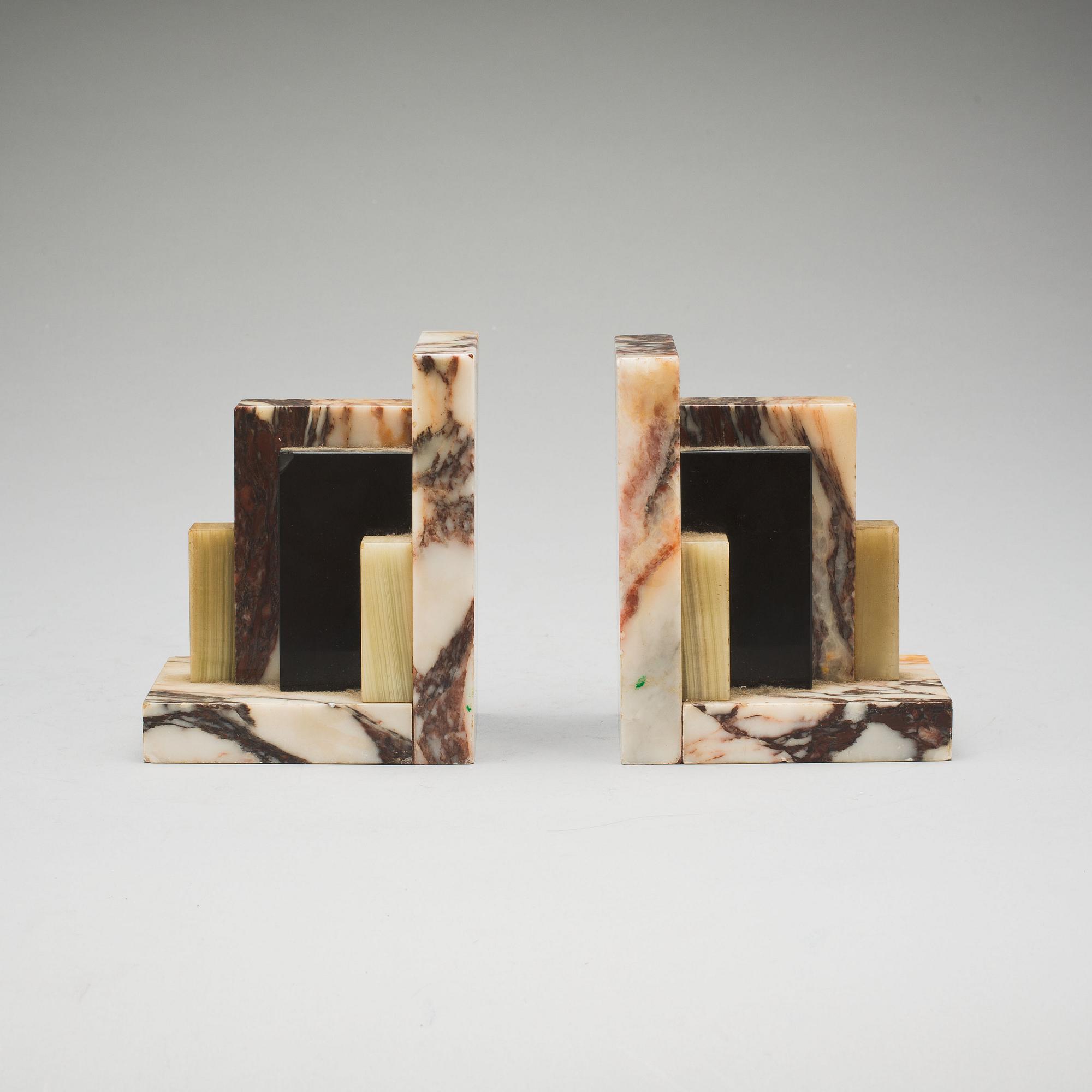 BOKSTÖD, ett par, art deco. 1930-tal.