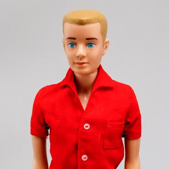 BARBIEDOCKOR, 3 st, Mattel, samt tillbehör, 1960-tal.