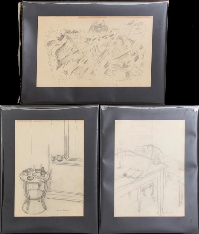 MAX WALTER SVANBERG, three signed and dated drawings.