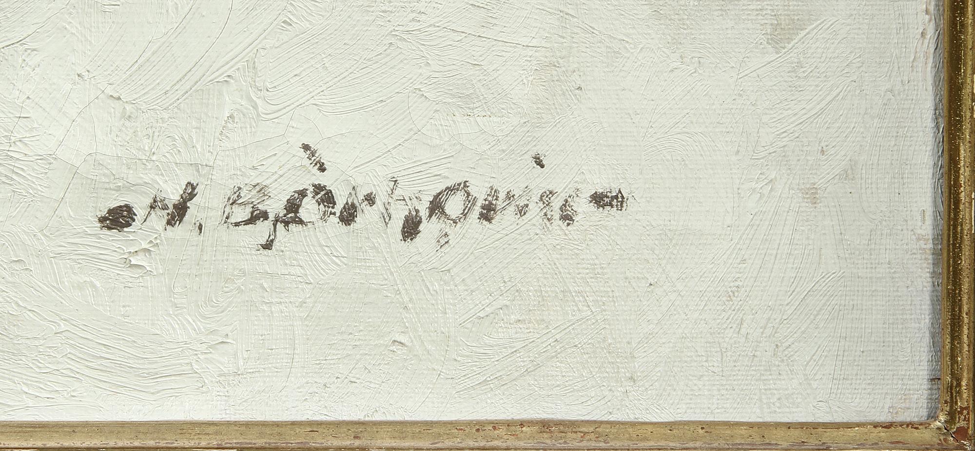 NILS BJÖRKQVIST, olja på duk, sign.