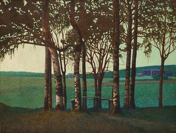 Bror Lindh, View with Birch trees.