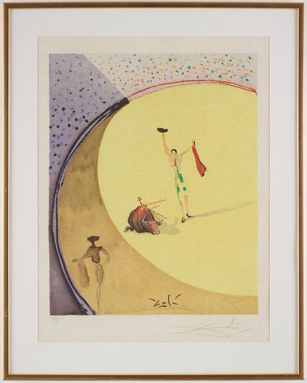 Salvador Dalí, färglitografi, 1970, signerad N/Z.