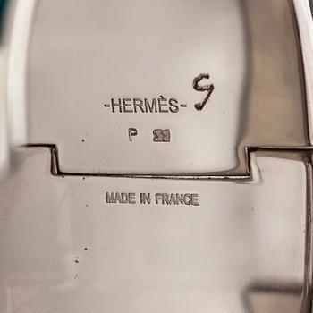 Hermès, Armband "Click H", metall och turkos och vit emalj. Märkt Hermès, P, S, Made in France.