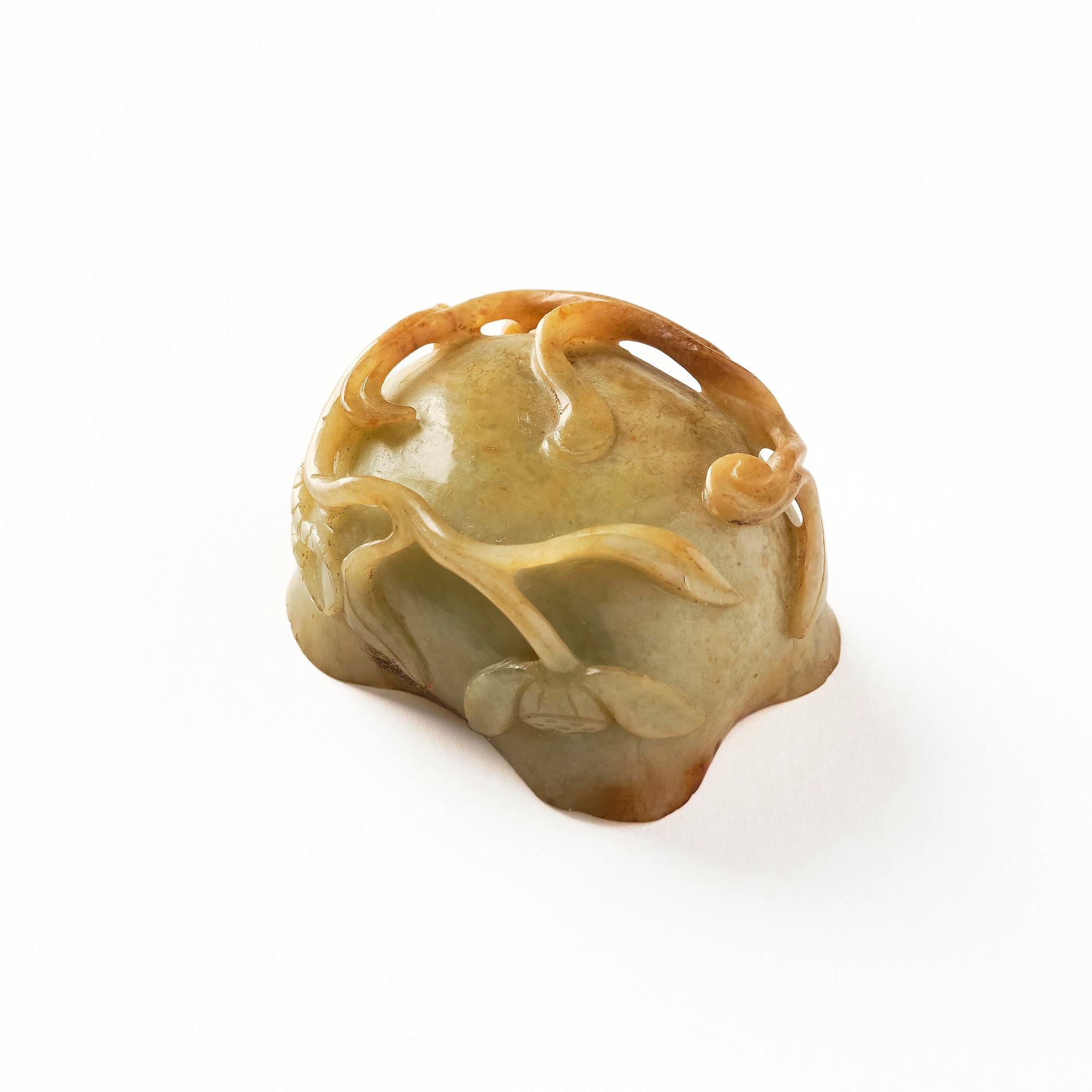 Penselbad och bältesspänne, nefrit.  Qingdynastin.