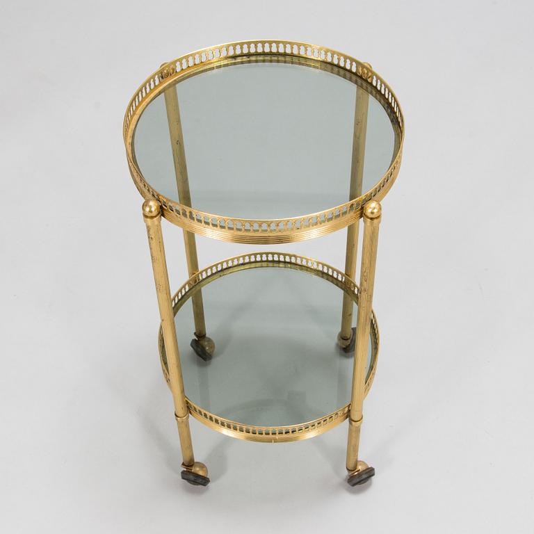 Tarjoilupöytä / Sivupöytä pyörillä, 1900-luvun loppupuoli.