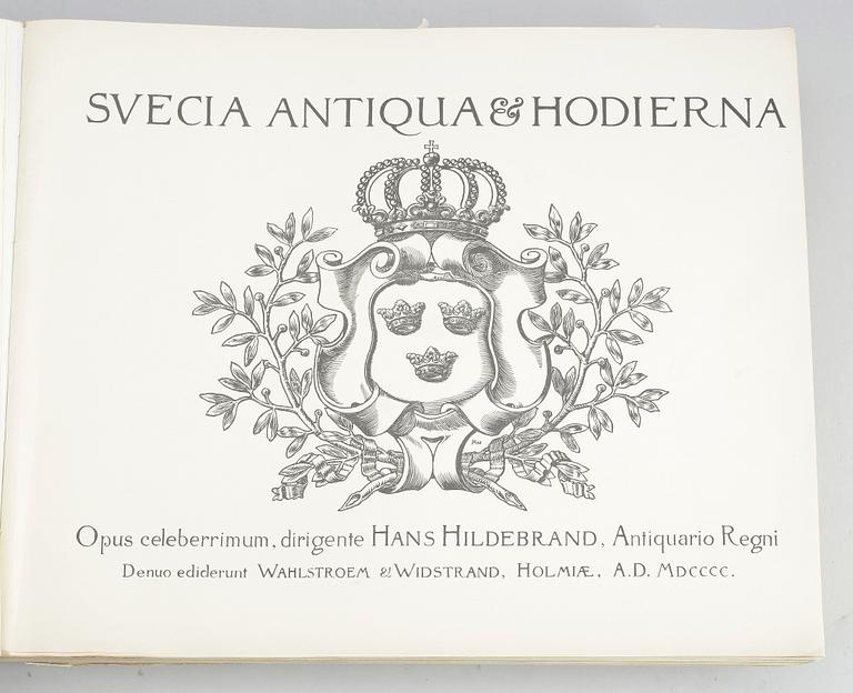 BOK, "Svecia Antiqua et Hodierna", Hans Hildebrand, Stockholm, 1900.