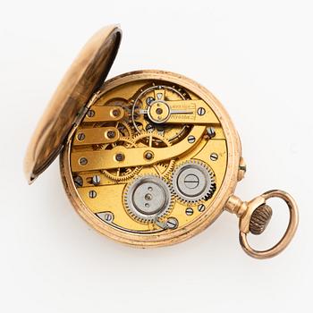 Pocket watch, 14K gold, 32 mm.