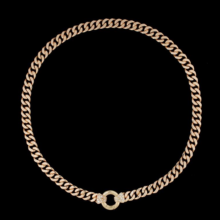 COLLIER, 18 k guld, briljantslipade diamanter, tot. ca 0.20 ct.