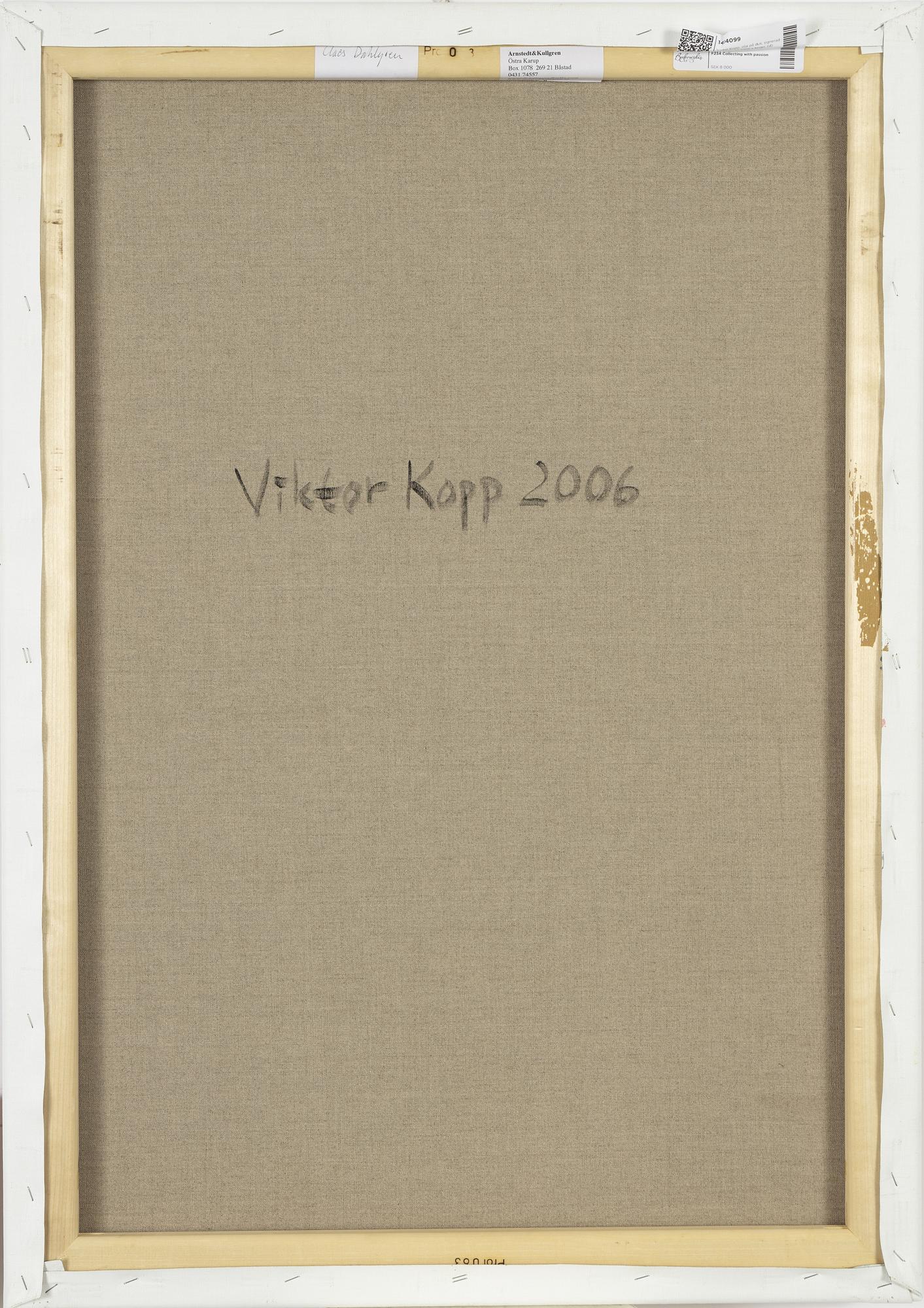 Viktor Kopp, oil on canvas, signed and dated 2006 verso.