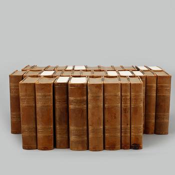 BÖCKER, 33 st, 55 vol, August Strindbergs samlade skrifter, Albert Bonniers Förlag. 1912-1923.