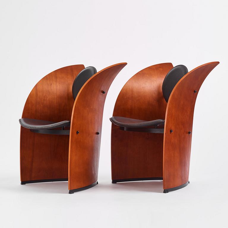 Svein Gusrud, a pair of "Sevilla" armchairs, Møremøbler, Norway 1990s.