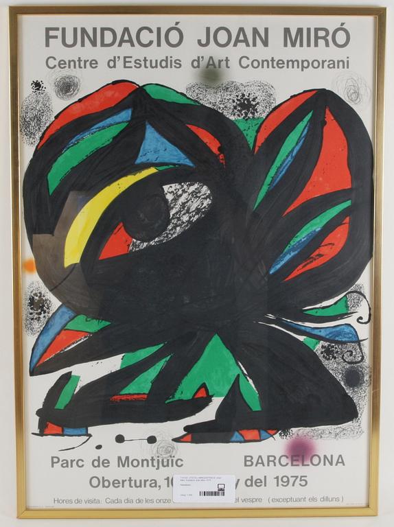 UTSTÄLLNINGSAFFISCH, Joan Miró, Fundació Joan Miró 1975.