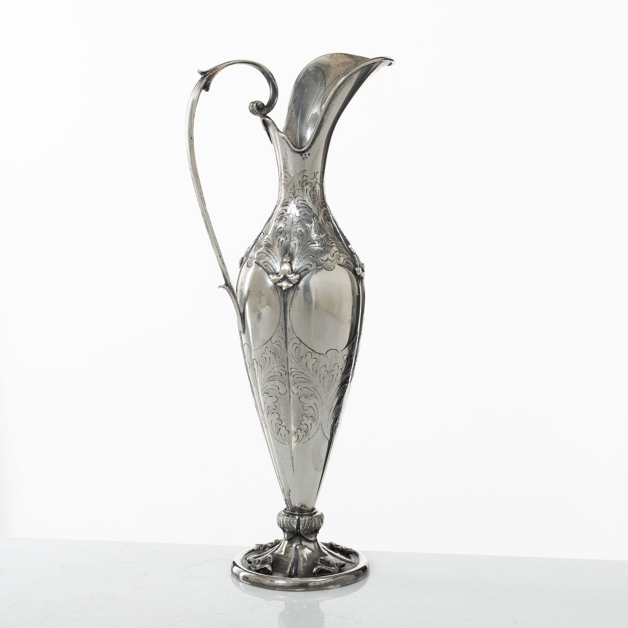 Kanna, silver, svensk importstämpel, 1900-talets första hälft.