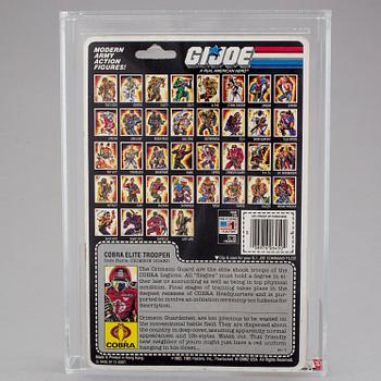 G.I. JOE, Crimson Guard series 4 36 back, AFA80 Y-NM, Hasbro 1985.