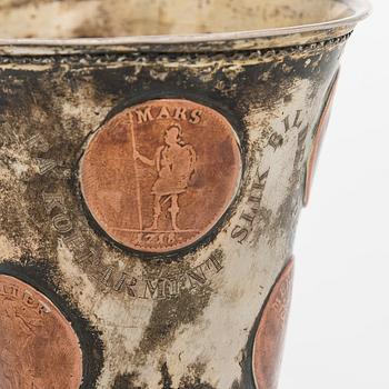 Pikari, kuparikolikoilla, leimaamaton, Ruotsi 1730-luku.