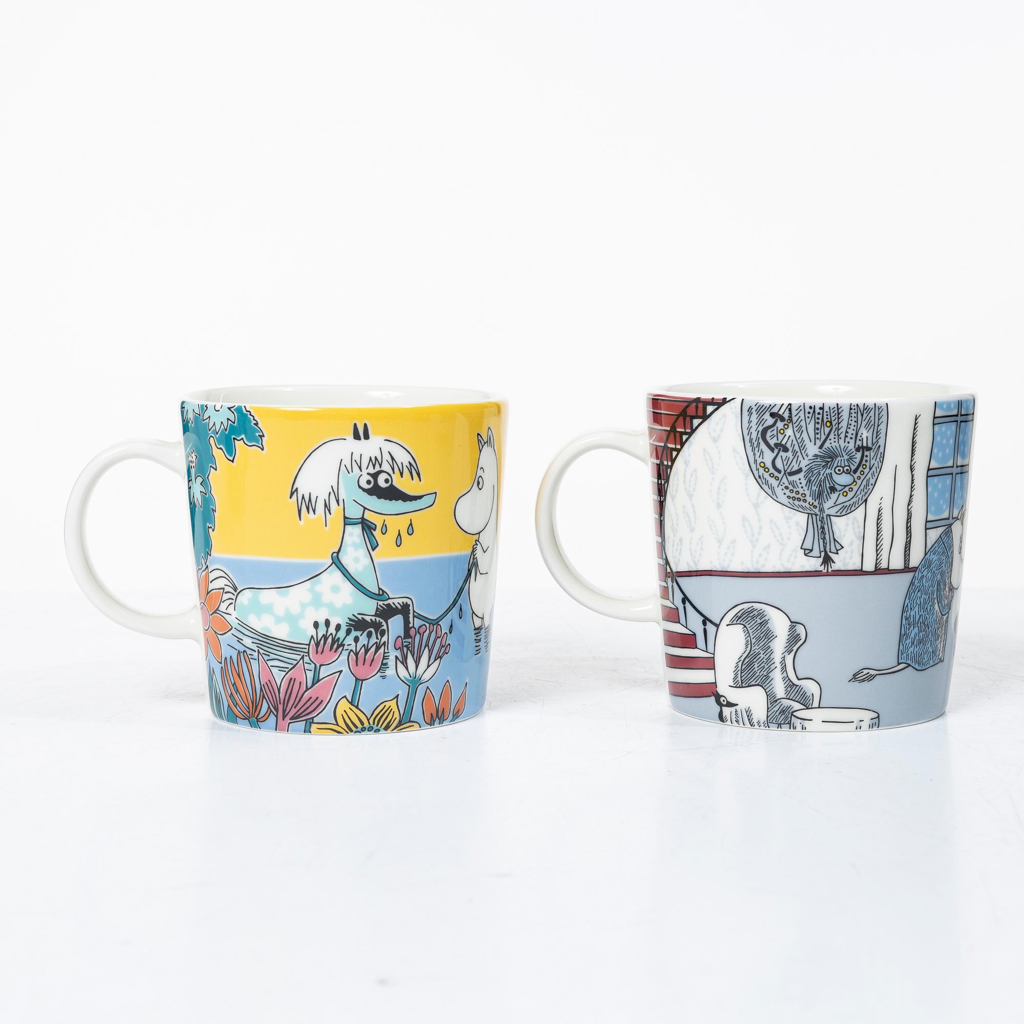 Arabia, ten Moomin mugs, Finland, 2002-2013.