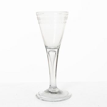 Glas, fyra stycken, Sverige, 1700-tal/tidigt 1800-tal.