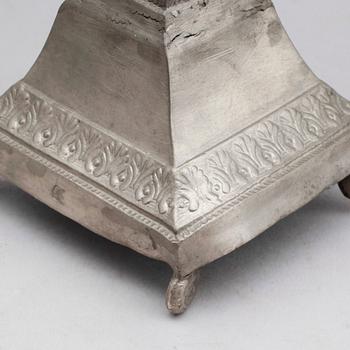 LJUSSTAKAR, 3 delar (2+1+1), tenn, 1700-/1800-tal.