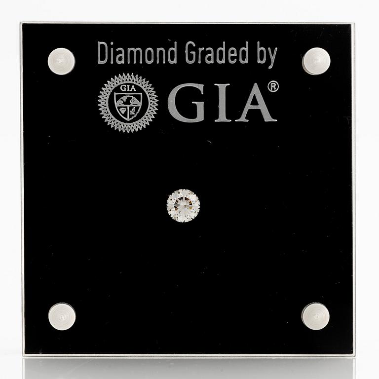 Briljantslipad diamant, 0.50 ct, "triple x". Medföljande GIA dossier.