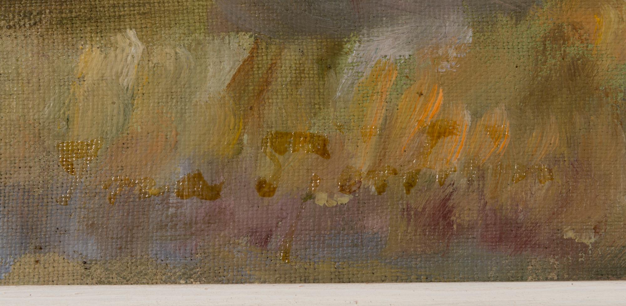 INA SJÖSTRÖM, olja på pannå, signerad.