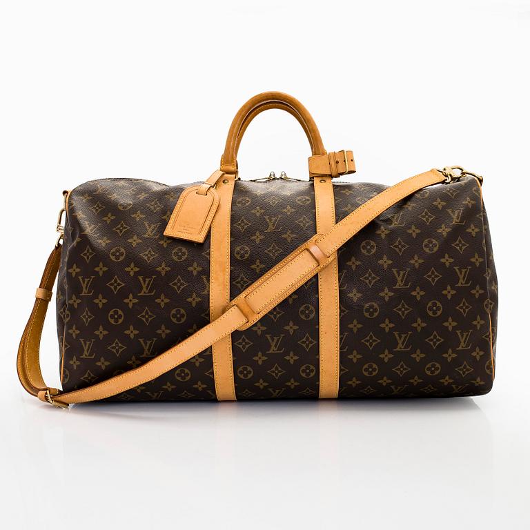 Louis Vuitton, viikonloppulaukku, "Keepall 55 Bandoulière".
