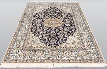 A carpet, Nain Part Silk, sk 9 LAA, ca 244 x 155 cm.