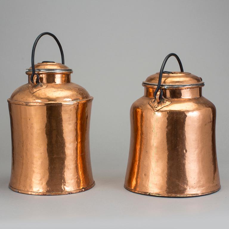 KOPPARKANNOR, 2 st, 1800-tal.