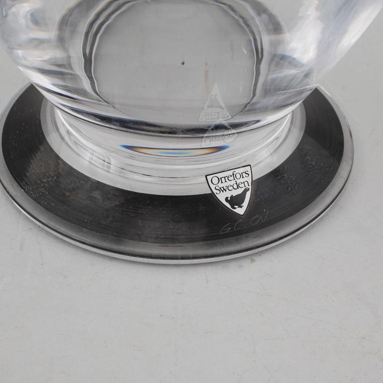 KARAFF, glas, Gunnar Cyrén, ur Nobelservisen, Orrefors, 1900-talets fjärde kvartal.