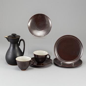 OTTO LINDIG, a five-piece stoneware cocoa service from Liebfriede Bernstiel, Germany, circa 1923.