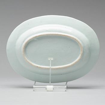 A pair of blue and white armorial dishes, Qingdynasty, Qianlong (1736-95).