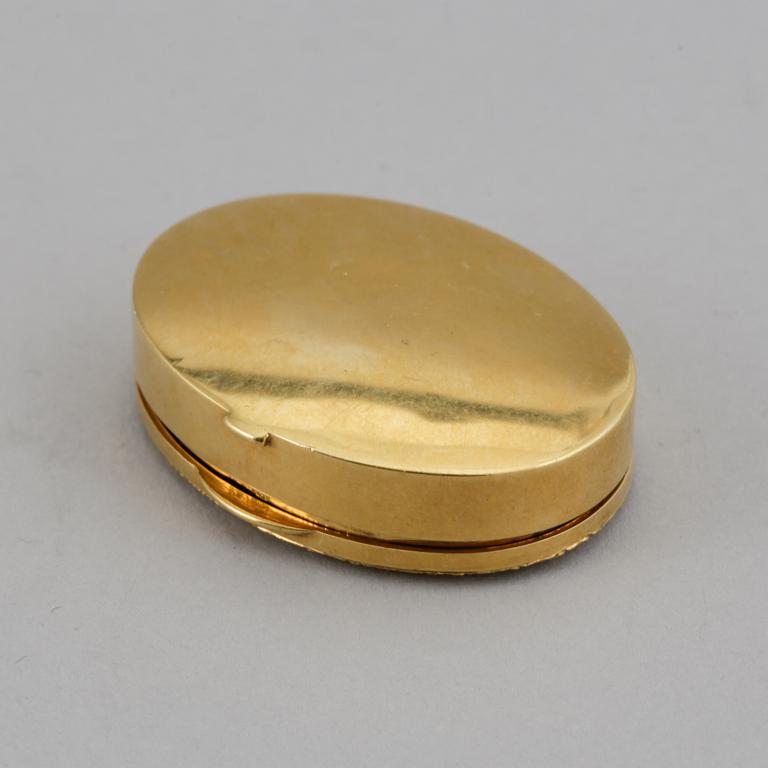 Dosa, 18K guld, svensk importstämpel.