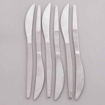 ILMARI TAPIOVAARA 1960s 122-piece Set of Polar Flatware for Hackman, Finland.