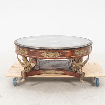 A walnut Empire style coffee table 20th century.