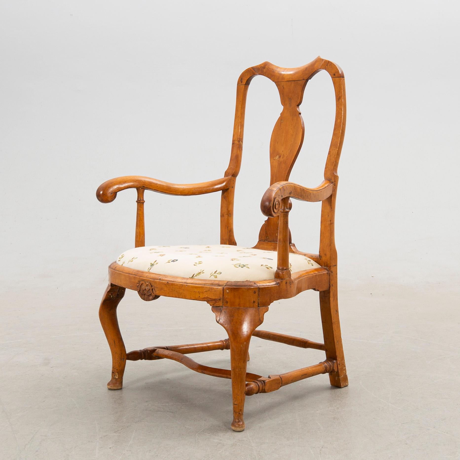 Armchair, Rococo, probably Denmark, 18th century.