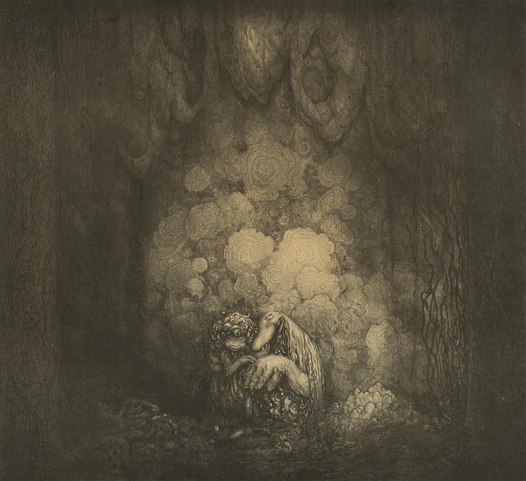 John Bauer, "Humpe och hans mor".