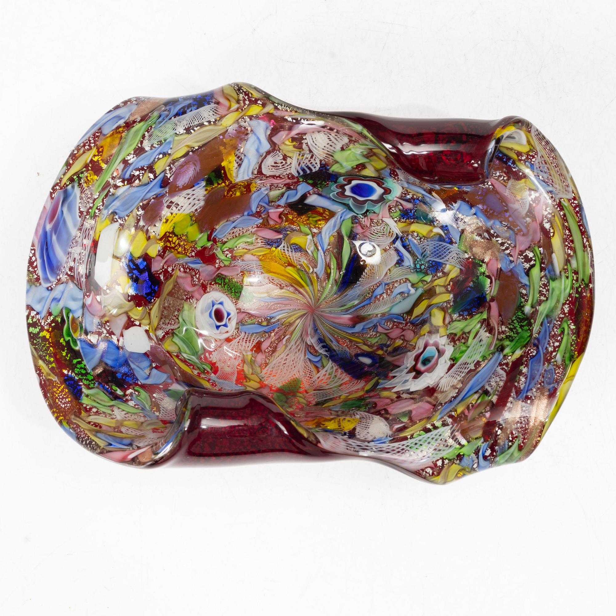 Dino Martens, attributed to, Bowl, “Tutti-Frutti”, Murano, Italy.
