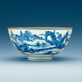 1726. A blue and white bowl, Qing dynasty, Kangxi (1662-1722).
