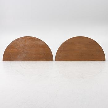 Half-moon cabinet, a pair, 19th century.