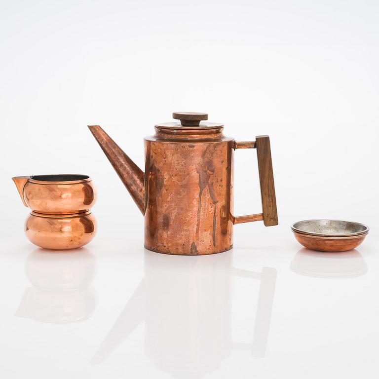 Maija Heikinheimo, a mid-20th-century 5-piece coffee set by Valaistustyö for Artek.