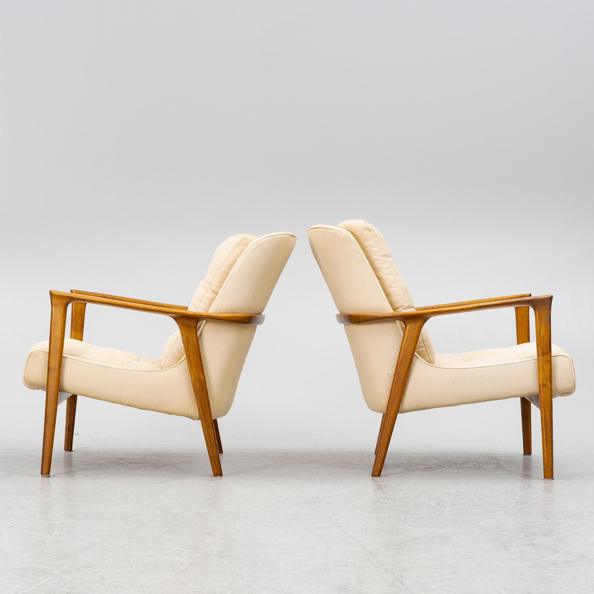 Inge Andersson, armchairs, a pair, "Tunis", Bröderna Andersson, designed circa 1965.