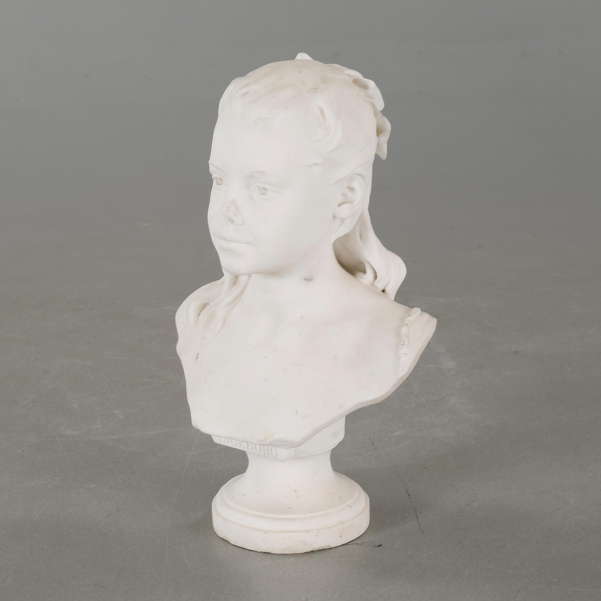 PER HASSELBERG, sculpture, plaster, signed and dated 1882.