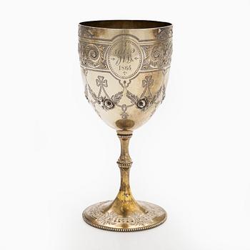 Thomas Smily, bägare på fot, sterlingsilver, London 1865.